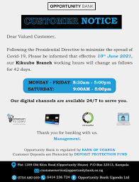 This letter serves as notice of significant changes to your sewer billing. Opportunity Bank Uganda Limited On Twitter Customer Notice Https T Co Unpatyjxvl Twitter