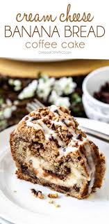 Wow, was this cake good!! Cream Cheese Stuffed Banana Bread Coffee Cake Carlsbad Cravings