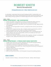 Dental Receptionist Resume Samples Qwikresume