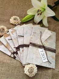 Eco Friendly Recycled Paper Wedding Invitation Wrapped In Natural Leaf Recycled Paper Wedding Invitations Eco Friendly Wedding Invitations Eco Friendly Wedding