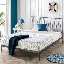 Two of us put together using the easy instructions easily. Amazon Com Zinus Olga Metal Platform Bed Frame Mattress Foundation Slat Support No Box Spring Needed Easy Assembly Queen Furniture Decor