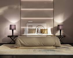 12 faszinierende ideen fur luxus schlafzimmer einrichtung. Zeitgenossische Gold Und Violett Hotel Luxus Schlafzimmer Fototapete Fototapeten Innenraume Art Deco Minimal Myloview De