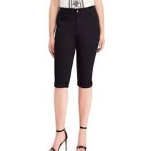 chaps black skimmer capri womens size 8 brand new w tags