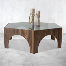 Coffee table unique hexagon coffee table designs vintage octagon. Walnut Hexagon Coffee Table Modshop