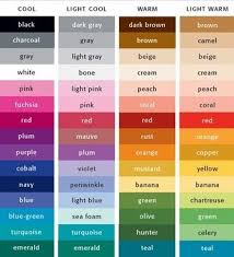 list of cool warm colors in 2019 color color combos