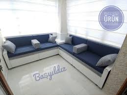 Keten Kumasli Modern Sedir Modern