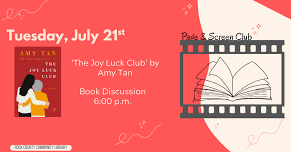 Page & Screen Club – ‘The Joy Luck Club’ Book Discussion