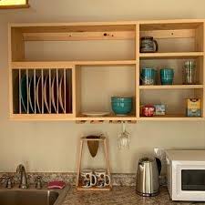 Double Deluxe Wood Plate Dish Cup Cabinet Rack Shelf Kitchen Etsy Modern Cabinets Kitchen Design Kitchen Design Small See what cabinet type best fits your plans. wood plate dish cup cabinet rack shelf