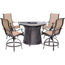 Seats 4 People Seats 5 People Fire Pit Patio Sets Outdoor Lounge Furniture The Home Depot In 2020 Patio Dining Set Fire Pit Table Outdoor Fire Pit Designs