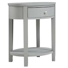 Sometimes the geometry of your furniture can change your room. Gray Round Drawer Nightstand
