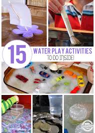 Most of these kids activities require little to no supplies, but in some cases (like with painting) these are some of our favorite toddler and baby activities—that my 7 year old loves too!—to do at home. 15 Creative Indoor Water Play Ideas