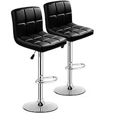 Black And White Bar Stools Set Of 2 Costway Bar Stool Modern Swivel Pu Leather Stools Adjustable Height Bistro Pub Counter Barstool Set Leather Bar Stools Black Bar Stools Adjustable Bar Stools
