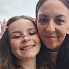 Beverly and I attended her "Loved plus 1" dance at her school today. She  dressed up as cupid, and I....well, I actually got dressed in something  other than sweats 😆 Oh, and