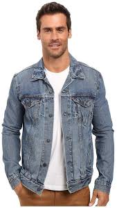 Levi S Mens The Trucker Jacket Light Wash Denim Jacket Denim Outfit Men Denim Jacket Outfit