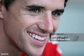 Goalkeeper Oliver Kahn stretches his body while Andreas Kraft jumps... News  Photo