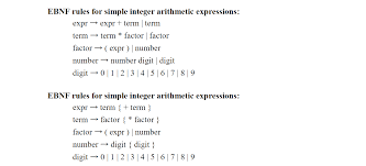 Expr evaluates integer or string expressions, including pattern matching regular expressions. Solved Ebnf Rules For Simple Integer Arithmetic Expressio Chegg Com