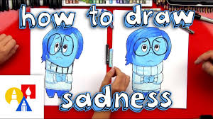 Begin by erasing the top of oval drawn in step 1 as it runs through the hair. How To Draw Sadness From Inside Out Youtube