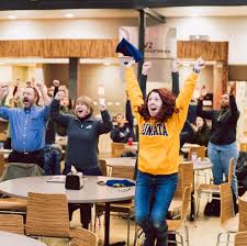 🏐✨ The energy was electric at last night's watch party in Baker Refectory,  and it's happening again tonight! 🎉 Juniatians are set to cheer again at  7:30 p.m. as Juniata's Women's Volleyball