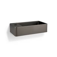 Apenchren bathroom vessels, tempered glass basin, modern countertop basin sink, round wash basin, ceramic material, art design (3 colors can option),brown. Silo Wall Mounted Basin Brushed Gunmetal Nz Abi Bathrooms Interiors