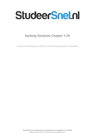 Audit Auditing Solutions Chapter 1 20