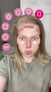 Trying out the rectangle face shap— it was the closest, but my forehead  dips in above my eyes 🤷🏼‍♀️ #makeup #contouring #contouringfilter
