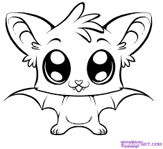 Cute Coloring Pages How To Draw A Cute Bat Step 6 Bat Coloring Pages Cute Coloring Pages Easy Animal Drawings