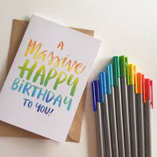 Keep a box of assorted birthday cards around for employees, clients & customers! Massive Happy Birthday Anina Rubio
