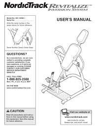 My wife says the hollow center section is much better for her. Nordictrack 831 14595 1 User Manual Pdf Download Manualslib