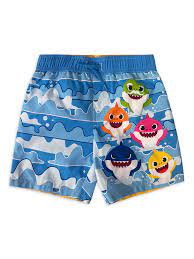 Join pinkfong's baby shark challenge by uploading your own videos on social media! Baby Shark Baby Shark Toddler Boy Swim Trunks Walmart Com Walmart Com