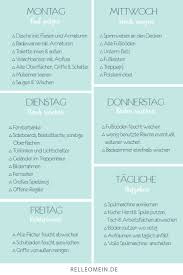 Abgesehen vom passiven mitrauchen schäme ich mich wegen des gestanks wenn ich besuch bekomme. Putzplan Mein Wochentlicher Plan Fur Ein Sauberes Zuhause Relleomein