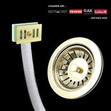 Shop all your kitchen sink waste trap needs with plumbworld to make the most of our low prices and free next day delivery! Gold Kitchen Sink Waste Kit Square Overflow Cover Buy Online In Guadeloupe At Guadeloupe Desertcart Com Productid 100636547