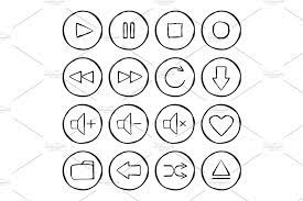 Multimedia 16 Icons Vector Tattoo Outline Icon Sketch Icon