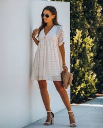 Fever Pitch Pom Babydoll Tunic Champagne In 2020 Summer Dresses Fashion Clothes Women Dresses