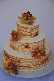 Wood Grain Fall Leaves Wedding Cake Fall Cakes Fall Wedding Cakes Savoury Cake