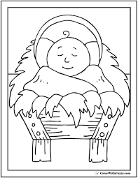 Use this printable nativity scene to create a manger play set for younger children. 151 Kids Christmas Coloring Pictures Nativities Merry Christmas