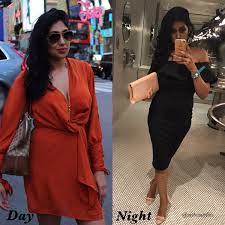 Generation Beauty Nyc 2017 Outfits Missguided Orange Wrap Dress And M Boutique Black Off The Shoulder Dress Mybeautyfavs