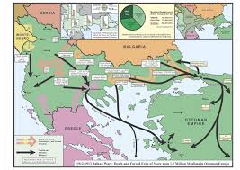In 1912 And 1913 The First Balkan War Was Fought Between The Balkan League Bulgaria Serbia Greece And Montenegro Against The Ot Balkan Historical Maps War