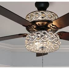 Shop Olivia Oil Rubbed Bronze Finish Crystal 52 Inch Led Ceiling Fan 52 L X 52 W X 18 25 H 52 L X 52 W X 18 25 H On Sale Overstock 27316758 Pull