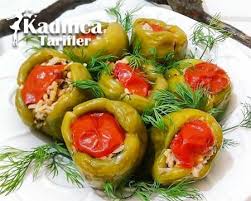 Zeytinyagli Biber Dolmasi Nasil Yapilir Kadinca Tarifler Yemek Tarifleri Biber Dolmasi Yemek