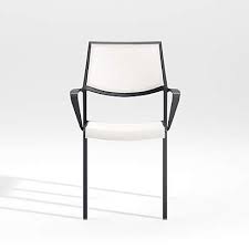 Folding mesh patio chair in black bed suspension folding patio lounge chair up to 40 off patio chairs tables unled 16 400 patio chairs folding patio chairs wood armchairs. Lanai White Mesh Square Dining Chair Reviews Crate And Barrel