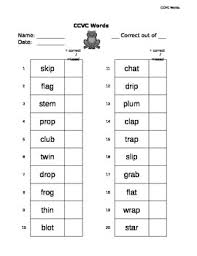 By helping your kids to learn the ccvc words, you can determine the normal childhood language development. Ccvc Words By Constance Wood Teachers Pay Teachers