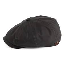 Stetson Hats Hatteras Waxed Cotton Newsboy Cap Black Stetson Hat Newsboy Cap Waxed Cotton