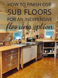 The layers of plywood are oriented with the grain 90 degrees from the. Rustic Crafts Chic Decor Inexpensive Flooring Osb Flooring Diy Flooring
