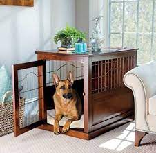Coventry Wood And Metal Pet Crate Table Large By Palos Designs Dog Kennel Furniture Dog Crate Table Wood Dog Crate