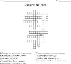 Cooking Methods Crossword Wordmint