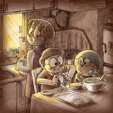 Nobita nobi and tamako nobi animation