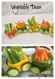 Birthday Dinner Ideas At Home Vegetarian Why Not Try This Super Fun Vegetable Train And Party Food Idea For Kids It S A Great Way To Get Kids To Eat Vegetables Healthy Party Food Best Party Food Food