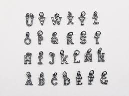 Eight letter words in english. Small Gold Alphabet Letter Charms With Cz Rhinestones 8 9mm