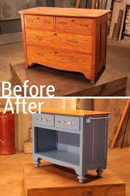 Turn An Old Dresser Into Useful Kitchen Island Furniture Projects Furniture Makeover Repurposed Furniture