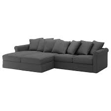 Gronlid With Chaise Longues Tallmyra Medium Grey Cover For 4 Seat Sofa Ikea Fabric Sofa Ikea Sectional